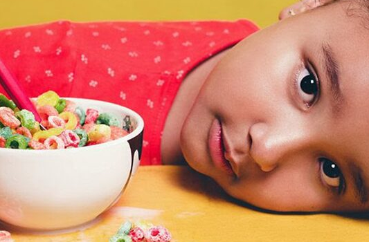 Child in feeding therapy session